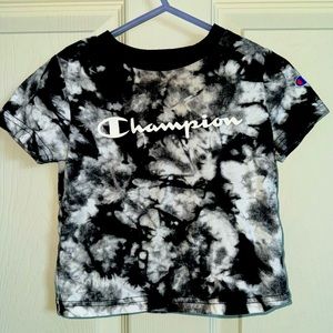 Champion toddler black and white tie-dye shirt size 2t